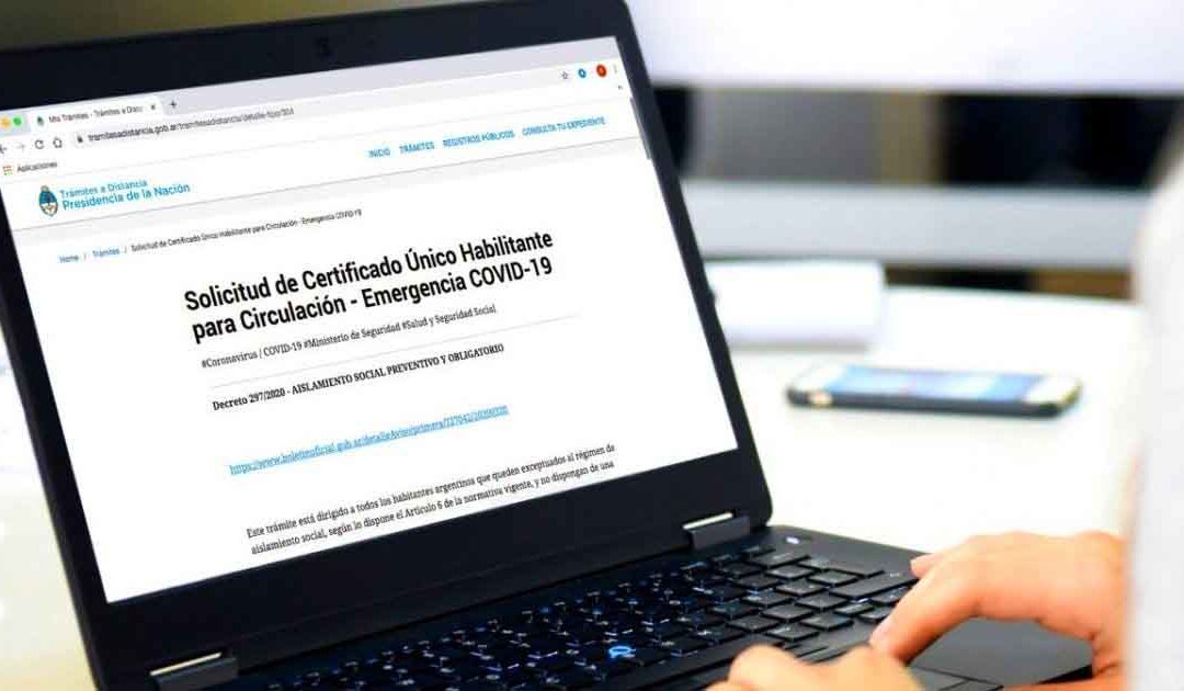 Nueva regulación del Certificado Unico para circular para los sujetos afectados a actividades exceptuadas de la cuarentena.